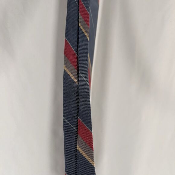 Polo Ralph Lauren Tie Men's 57" Blue Red Striped 100% Silk 3" Wide - Picture 5 of 7